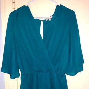 Flowy Green Romper